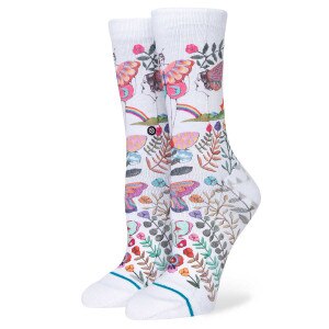 Stance The Garden of Growth Crew Sock Women's in White